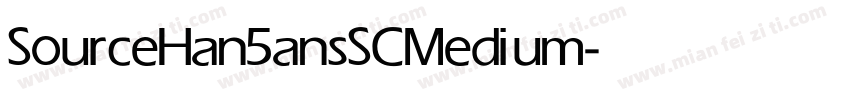 SourceHan5ansSC Medium字体转换